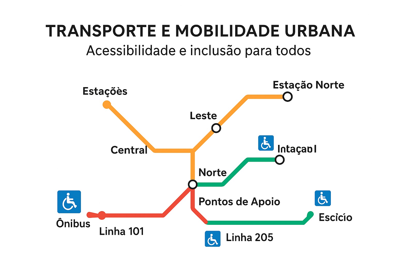 Estação de metrô com acessibilidade